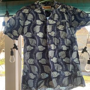 Mollusk Aloha Shirt in Blue Paisley